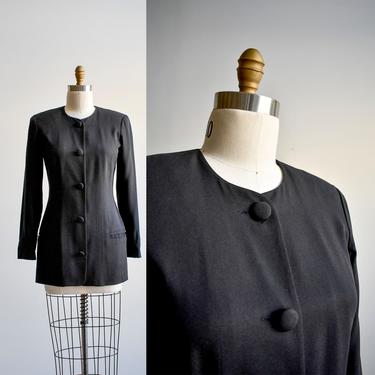 1990s Womens Black Suit Jacket 