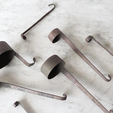 Collection of Stamped Copper Measuring Ladles