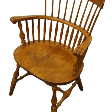 Ethan Allen Heirloom Nutmeg Maple Spindle Back Dining Arm Chair 10-6082a 