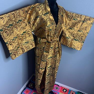 RARE AMAZING vintage 70s dragon kimono 