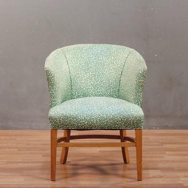 Mid Century Emerald Vines Accent Chair