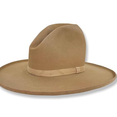 Vintage RESISTOL Western Hat ~ size 7 1/8 ~ Cowboy ~ Pencil Curl ~ 3X Beaver Fur Felt ~ Wide Brim ~ Gus ~ Tom Mix 