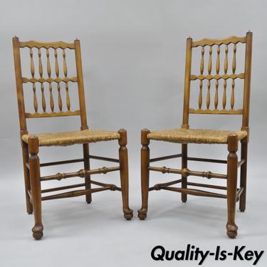 L &amp; J G Stickley Fayetteville Queen Anne Cherry Valley Dining Chair Rush a Pair