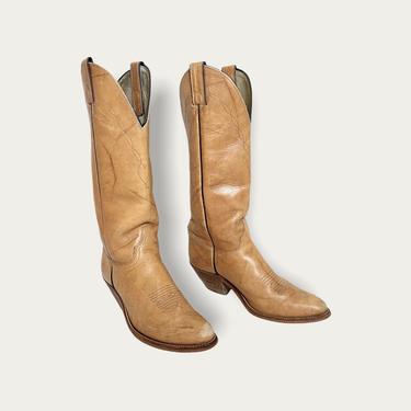 Vintage Women's Tall USA MADE Cowboy Boots ~ size 8 M ~ Western ~ Hippie / Boho ~ Rockabilly ~ 