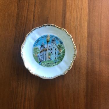 Hearst Castle San Simeon California decorative travel souvenir plate vintage 1950s 