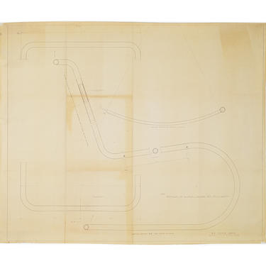 Mies van der Rohe Design Drawing, MR Lounge Chair 