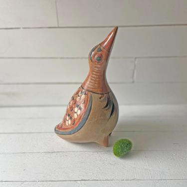 Vintage Mexican Tonala Duck Pottery Figurine, Hand Painted Duck Figurine Art | Vintage Pottery, Boho, Eclectic Pottery, Perfect Gift 