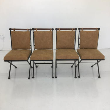 Mid Century Modern Cloe Baldon Iron Chairs- Set of 4 