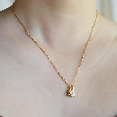 Tiny Lock Necklace, Dainty lock Necklace, Gold lock necklace, gold Necklace, Gifts for Her, gold Padlock Necklace, gold dainty lock necklace 