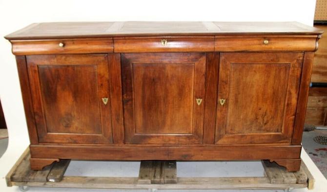 Antique French Louis Philippe Style Enfilade Sideboard Buffet