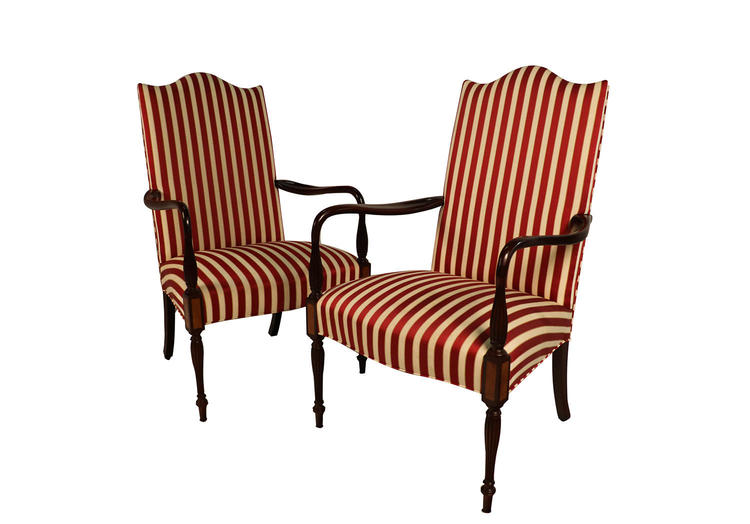 Pair Hickory Chair Mahogany Federal style Martha Washington chairs 