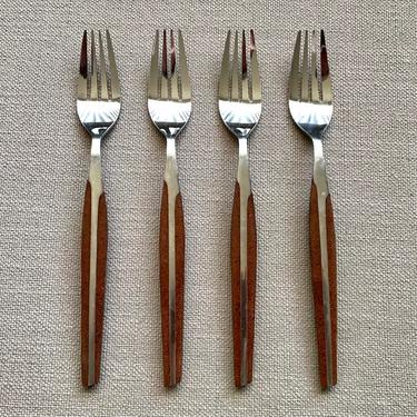 Vintage Eldan (ELD2) Brown Dinner Forks - Set of 4 