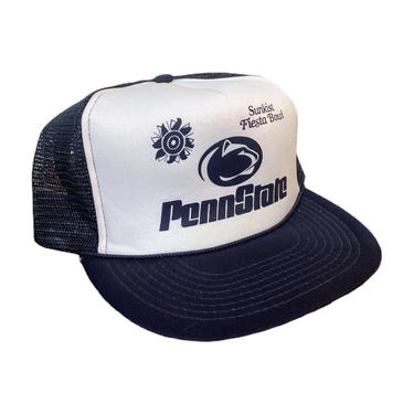 Vintage 80s Penn State Trucker Hat 1987 Sunkist Fiesta Bowl Snapback Hat 