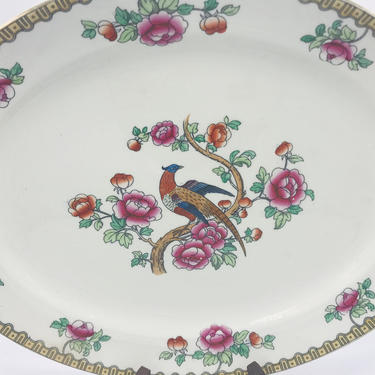 Antique F Winkle &amp; Co Whieldon Ware Smooth &amp;quot;Pheasant&amp;quot; 14.5&amp;quot; Platter, Antique Whieldon Ware Pheasant, Pheasant  Large Turkey Platter 