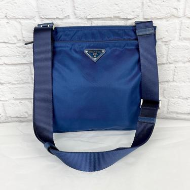 Prada Bluette Tessuto Nylon/Saffiano Messenger Bag