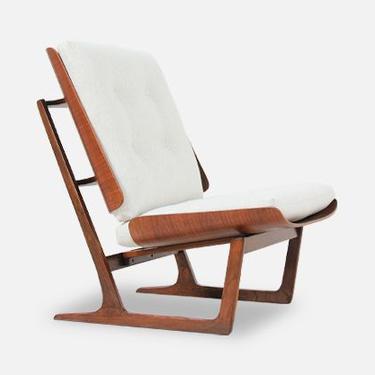 Mid-Century Modern Sculptural Bentwood Lounge Chair