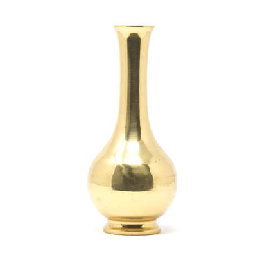 Vintage Brass Vase, Small Bud Vase 