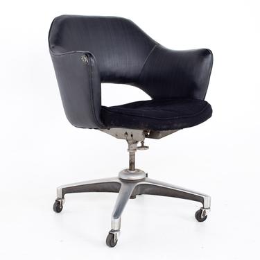 Saarinen Style Mid Century Wheeled Desk Chair - mcm 