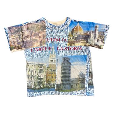 (M) Vintage All-Over Print Italy T-Shirt 121921 SO