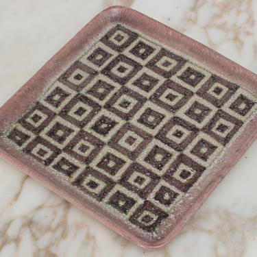 Guido Gambone Square Ceramic Tray 