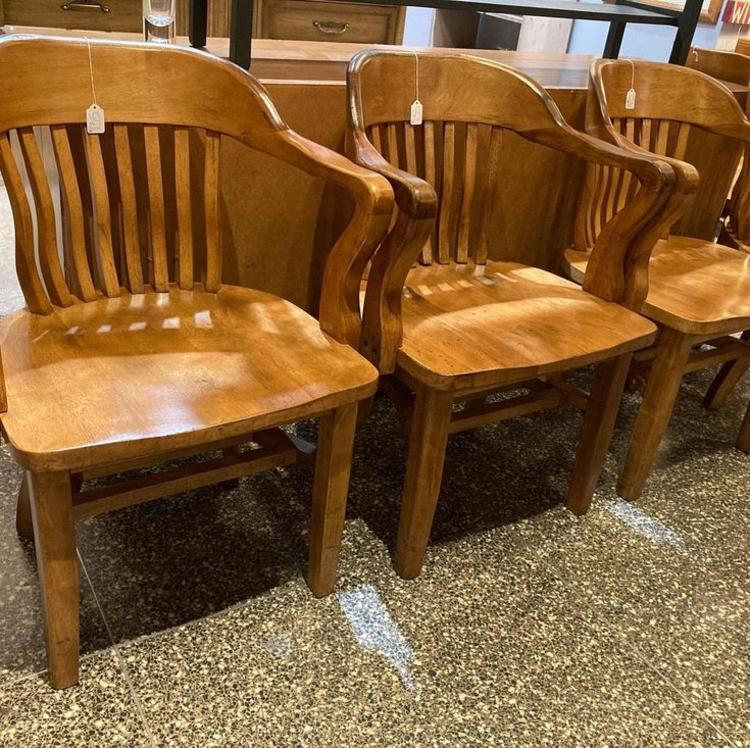 Vintage courthouse chair(s) 24” x 19” x 33” Seat height 18” 5 available