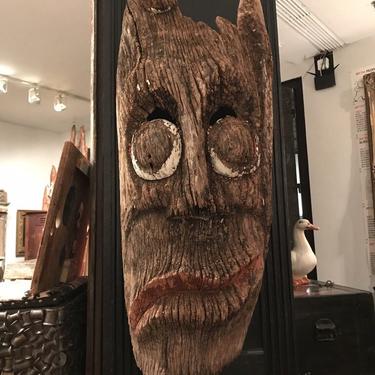 Carved Wooden Face Mask