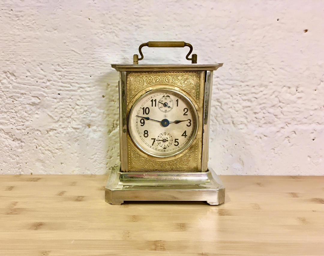 Antique Junghans Carriage Clock with Music Box Alarm, 1920s, Just ...