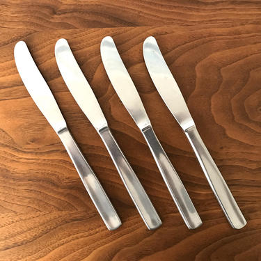 Vintage Gense of Sweden Facette Dinner Knives - Set of Four 