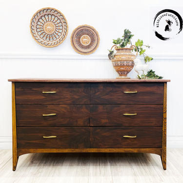 Mid Century Modern 6 Drawer Dresser/ Dixie / Vintage/ Console/boho/ eclectic 