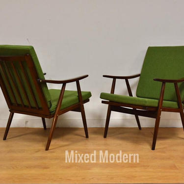 Mid Century Lounge Chairs by Ligna- a Pair 