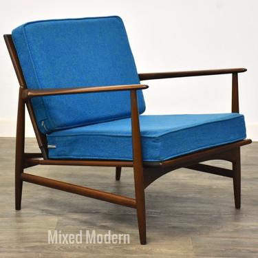 Kofod Larsen Selig Blue Lounge Chair 