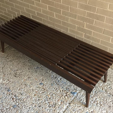 Mid Century Slat Adjustable Bench or Coffee Table 