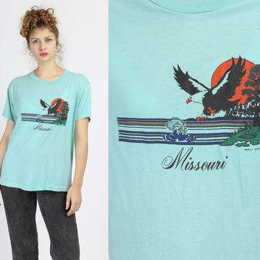 80s Missouri Tourist T Shirt - Large | Vintage Screen Stars Graphic Tee 