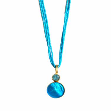 Turquoise, Apatite Intaglio Necklace