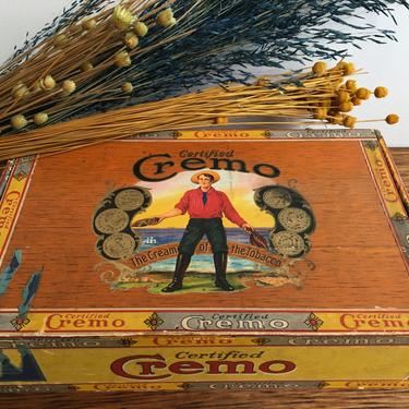 Cremo Cigar Box Store, Tobacciana, Certified Cremo  Cream Of Tobacco, Wooden Cigar Box, Trinket Box, Man Cave, South Carolina 