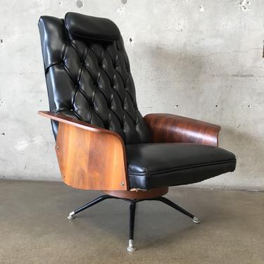 Vintage Mid Century Swivel Lounge Chair Designed by Murphy Miller for Plycraft