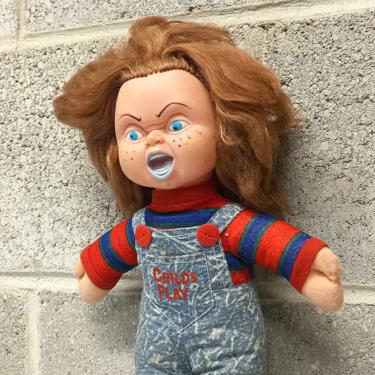 Vintage Chucky Doll Retro 1990s Childs Play + Movie Memorabilia + Horror Film + Plush Toy + Bride of Chucky + Creepy Doll + Red Head Toy 