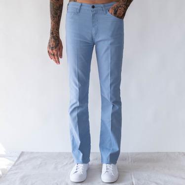 Vintage 70s LEVIS 517 Light Blue Sta Prest Bootcut Pants | Made in USA | Size 33x34 | Rockabilly, Greaser, MOD | 1970s Levis Flare Leg Pants 