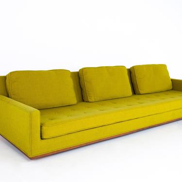 Edward Wormley Style Mid Century Green Sofa - mcm 