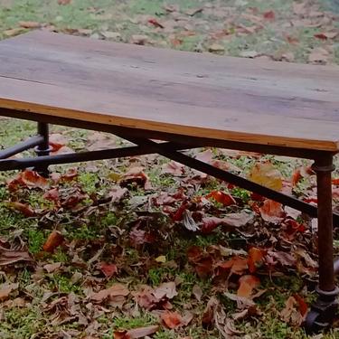 Reclaimed Wood and Metal Coffee Table