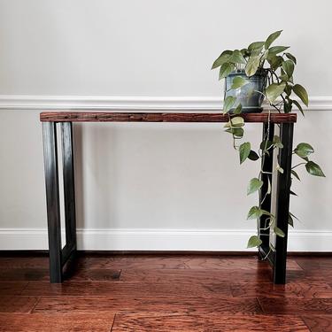 The ALDER Console Table - Reclaimed Wood & Steel Console Table - Reclaimed Wood Console Table 