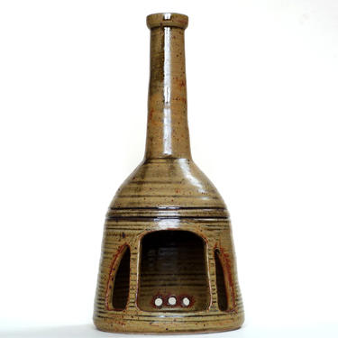 Studio Pottery Candle Holder Chimney Burner - Ceramic Art - Functional Pottery 