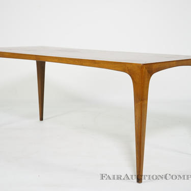 Modern teak or walnut coffee table