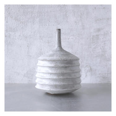 SHIPS NOW- Seconds sale - one Stoneware Aspirator vase in white texture glaze by sarapaloma 