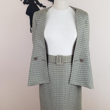 Vintage 1980's Christian Dior Set / 90s The Suit Jacket, Skirt, Belt 