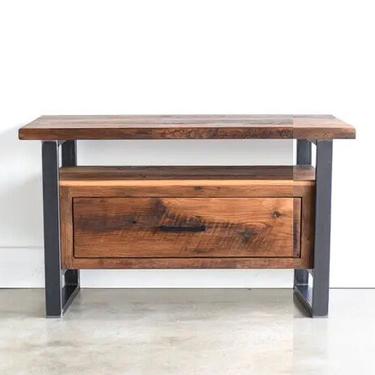Custom Reclaimed Wood End Table 