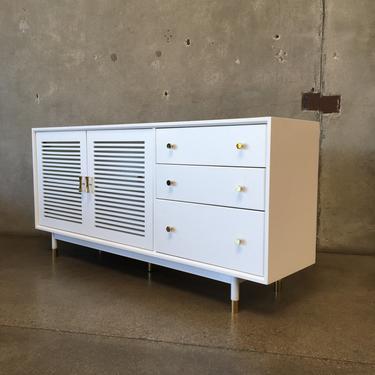 Lala High TV Stand in White as seen on Old Bones Co.