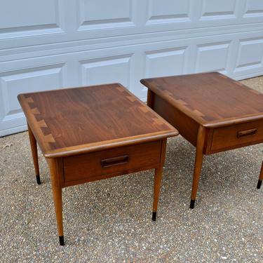 Mid Century Lane Acclaim matching end tables with drawer 1969 