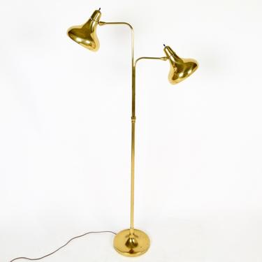 Gerald Thurston Style Brass Floor Lamp