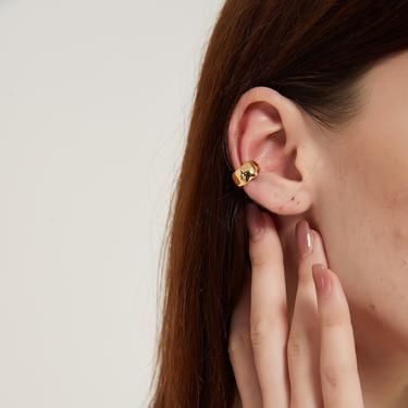 marley Gold Ear Cuff No Piercing Thick Ear Cuff Cartilage Earrings for Women Dainty Earring Cuff for Women Small Ear Cuff Huggie ear cuff 